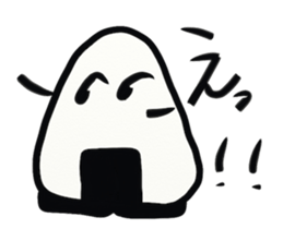 Onigiri kun of black-and-white sticker #3363530