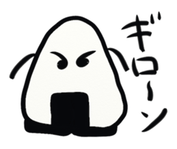 Onigiri kun of black-and-white sticker #3363531