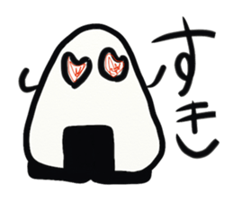 Onigiri kun of black-and-white sticker #3363538