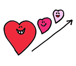 Heartful HEART-san with friends sticker #3364315