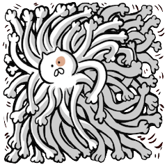 The cat which changes a body freely