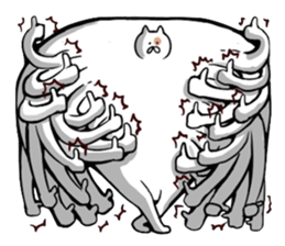 The cat which changes a body freely sticker #3364571