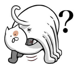 The cat which changes a body freely sticker #3364589
