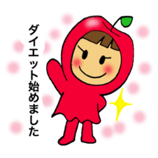 Apple girl's diet sticker #3366442