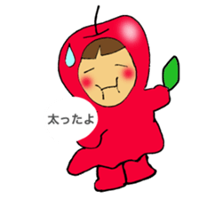 Apple girl's diet sticker #3366447