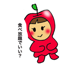 Apple girl's diet sticker #3366450