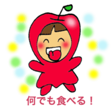 Apple girl's diet sticker #3366456