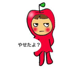Apple girl's diet sticker #3366461