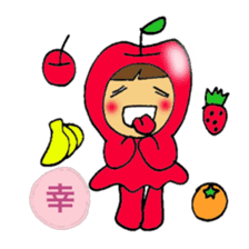 Apple girl's diet sticker #3366464