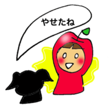 Apple girl's diet sticker #3366466