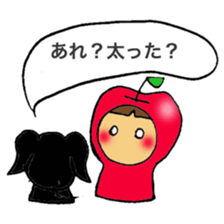 Apple girl's diet sticker #3366468