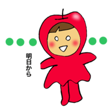 Apple girl's diet sticker #3366480
