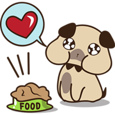 Cute pug puppy sticker #3366636
