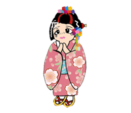 Pure Japanese geisha sticker #3366842