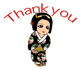 Pure Japanese geisha sticker #3366843