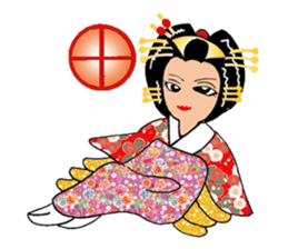 Pure Japanese geisha sticker #3366844