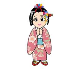 Pure Japanese geisha sticker #3366845