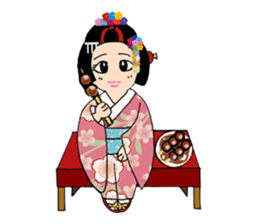 Pure Japanese geisha sticker #3366847