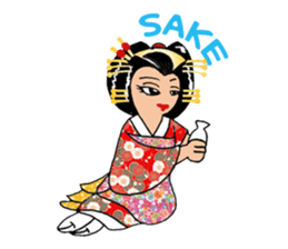 Pure Japanese geisha sticker #3366849