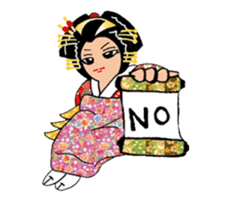 Pure Japanese geisha sticker #3366853