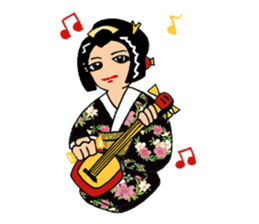 Pure Japanese geisha sticker #3366855