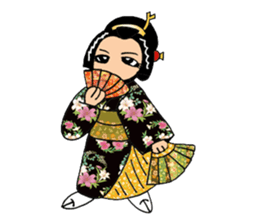 Pure Japanese geisha sticker #3366856