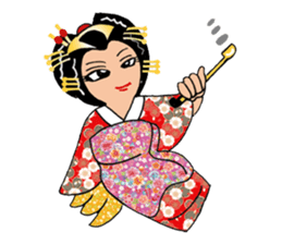 Pure Japanese geisha sticker #3366858