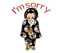 Pure Japanese geisha sticker #3366865