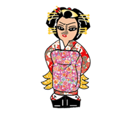 Pure Japanese geisha sticker #3366866