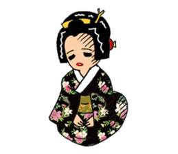 Pure Japanese geisha sticker #3366867
