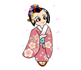 Pure Japanese geisha sticker #3366871