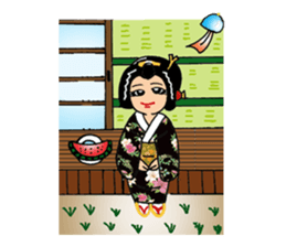 Pure Japanese geisha sticker #3366872