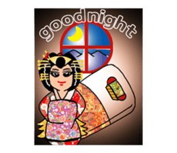 Pure Japanese geisha sticker #3366877