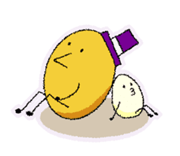 Yeast Periogi and boiled egg sticker #3368076