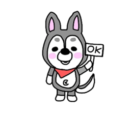 The name of the husky is silver sticker #3368083