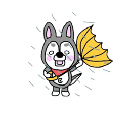 The name of the husky is silver sticker #3368112