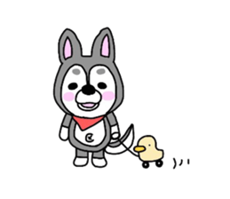 The name of the husky is silver sticker #3368116