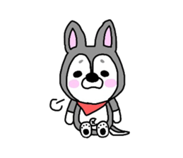 The name of the husky is silver sticker #3368118