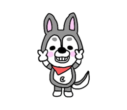 The name of the husky is silver sticker #3368119