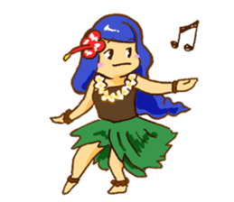 Hawaiian Girl Amo sticker #3372246