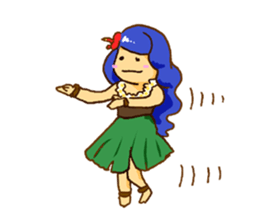 Hawaiian Girl Amo sticker #3372247