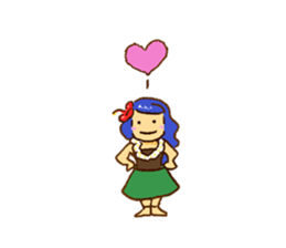 Hawaiian Girl Amo sticker #3372248