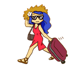 Hawaiian Girl Amo sticker #3372262