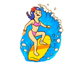Hawaiian Girl Amo sticker #3372275