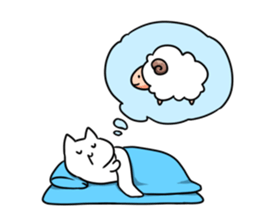 Much sleeping cat sticker #3374144