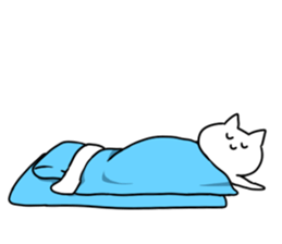 Much sleeping cat sticker #3374154