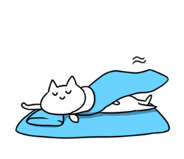 Much sleeping cat sticker #3374155