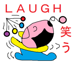 Cheerful samurai boy sticker #3374920