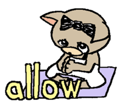 NYANYANEN kawaii yoga kitty English ver sticker #3375578