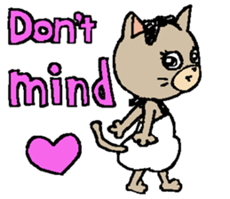 NYANYANEN kawaii yoga kitty English ver sticker #3375580